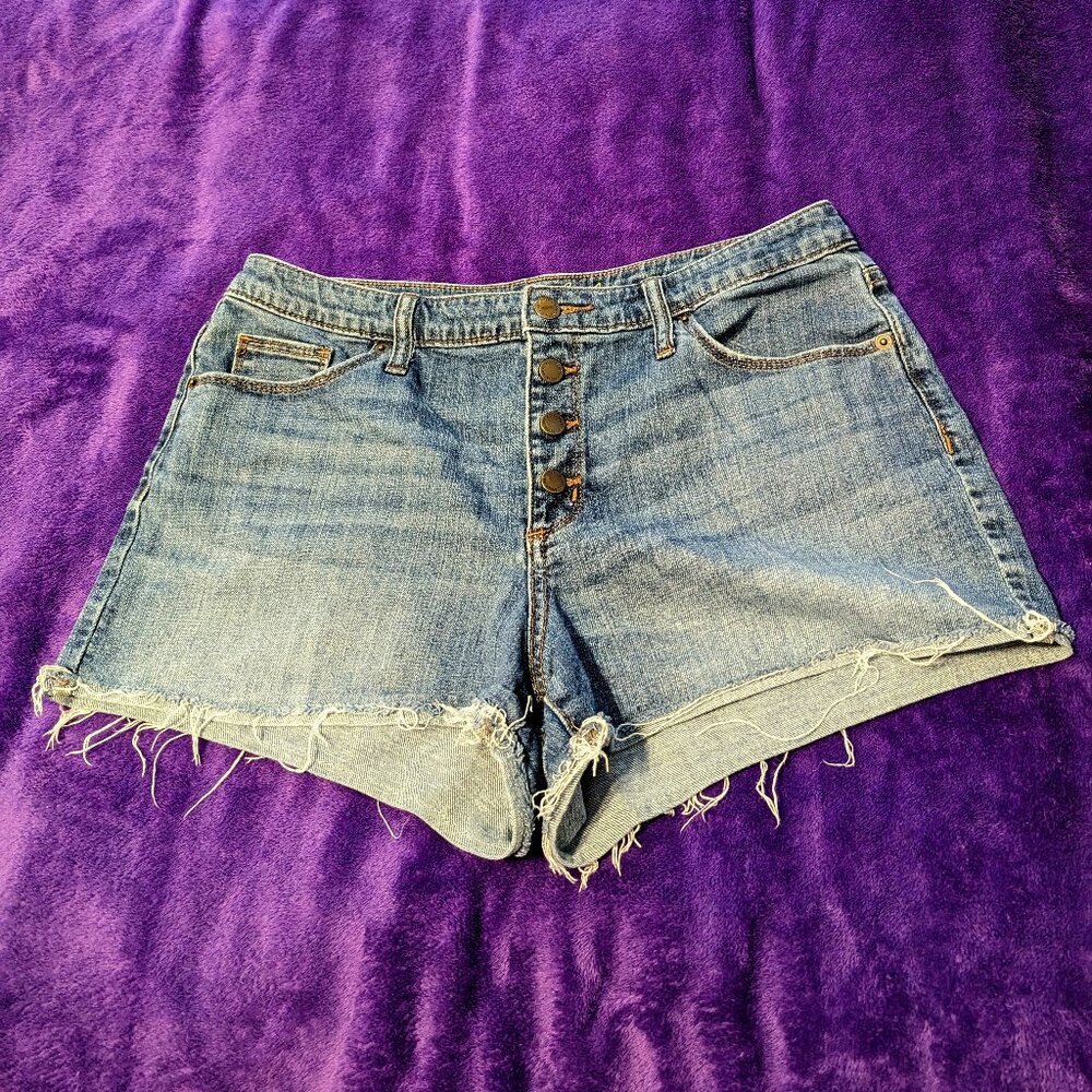 Universal Thread Button fly Cutoff Shorts